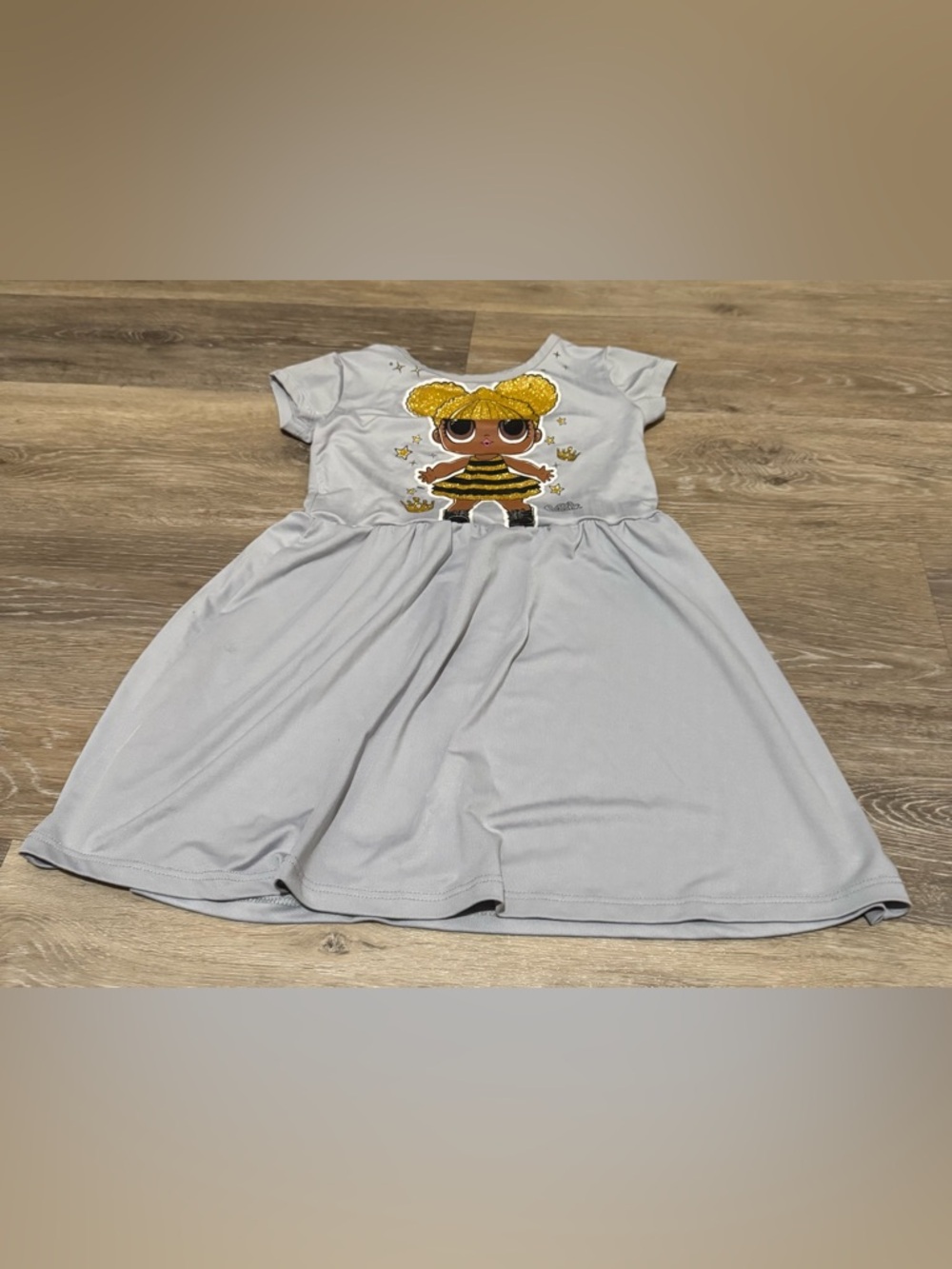 L.O.L. Surprise! Light Gray Dress with Gold and Black Character